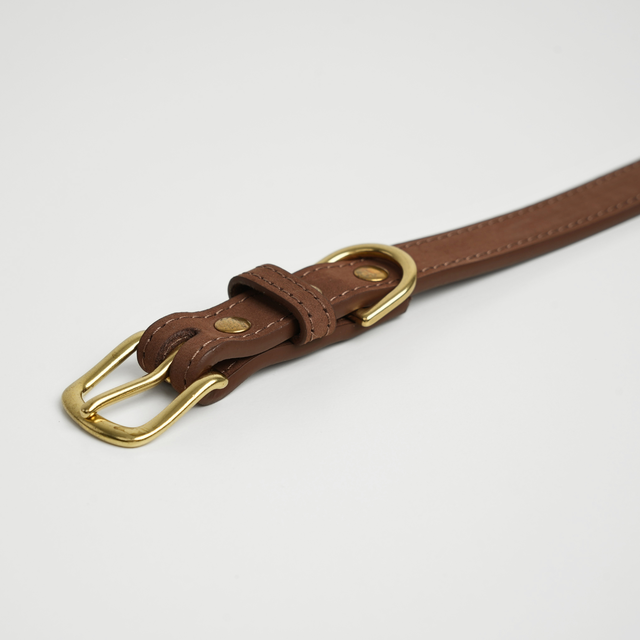 Grace Leather Dog Collar | Chestnut