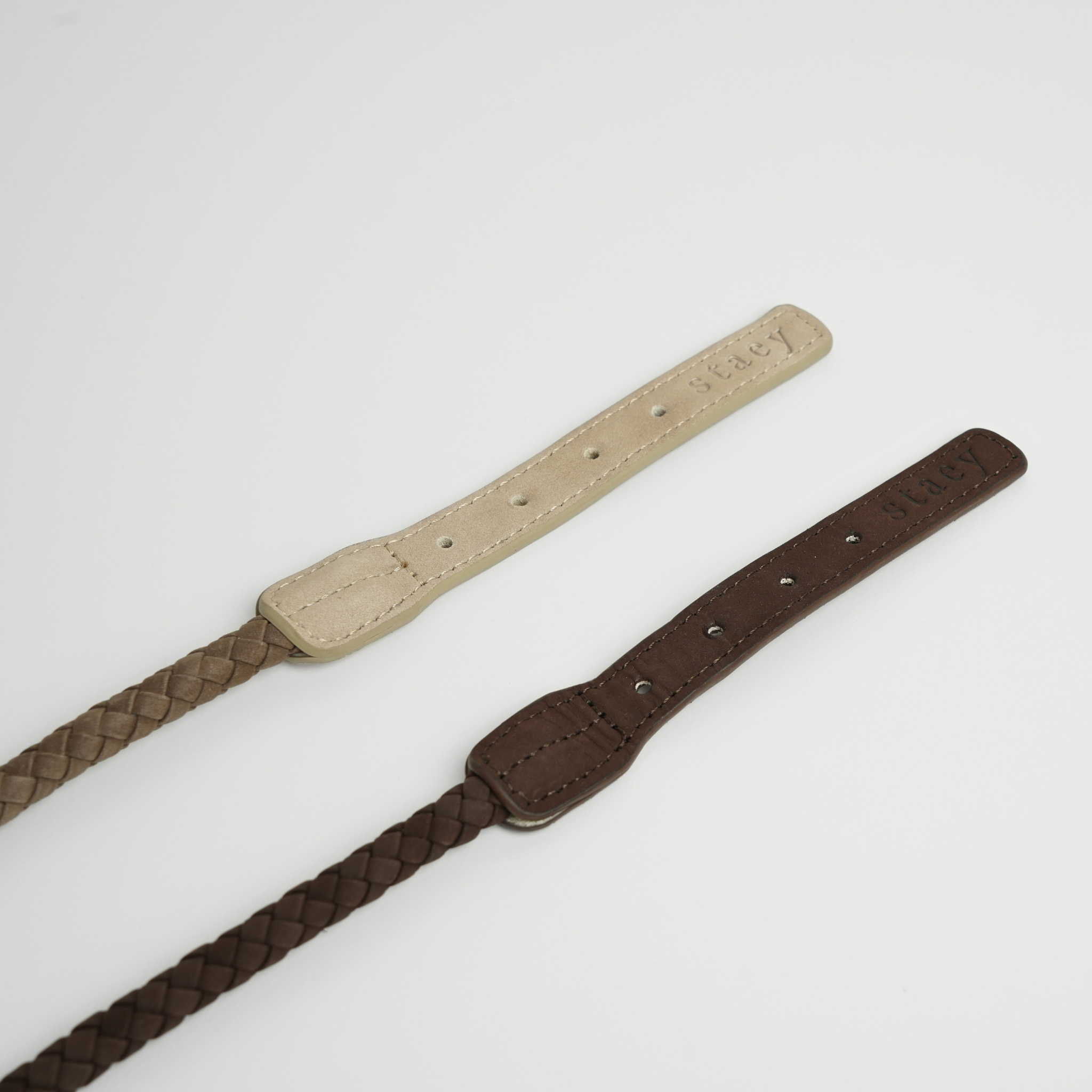 Kaia gevlochten halsband | Donker eiken