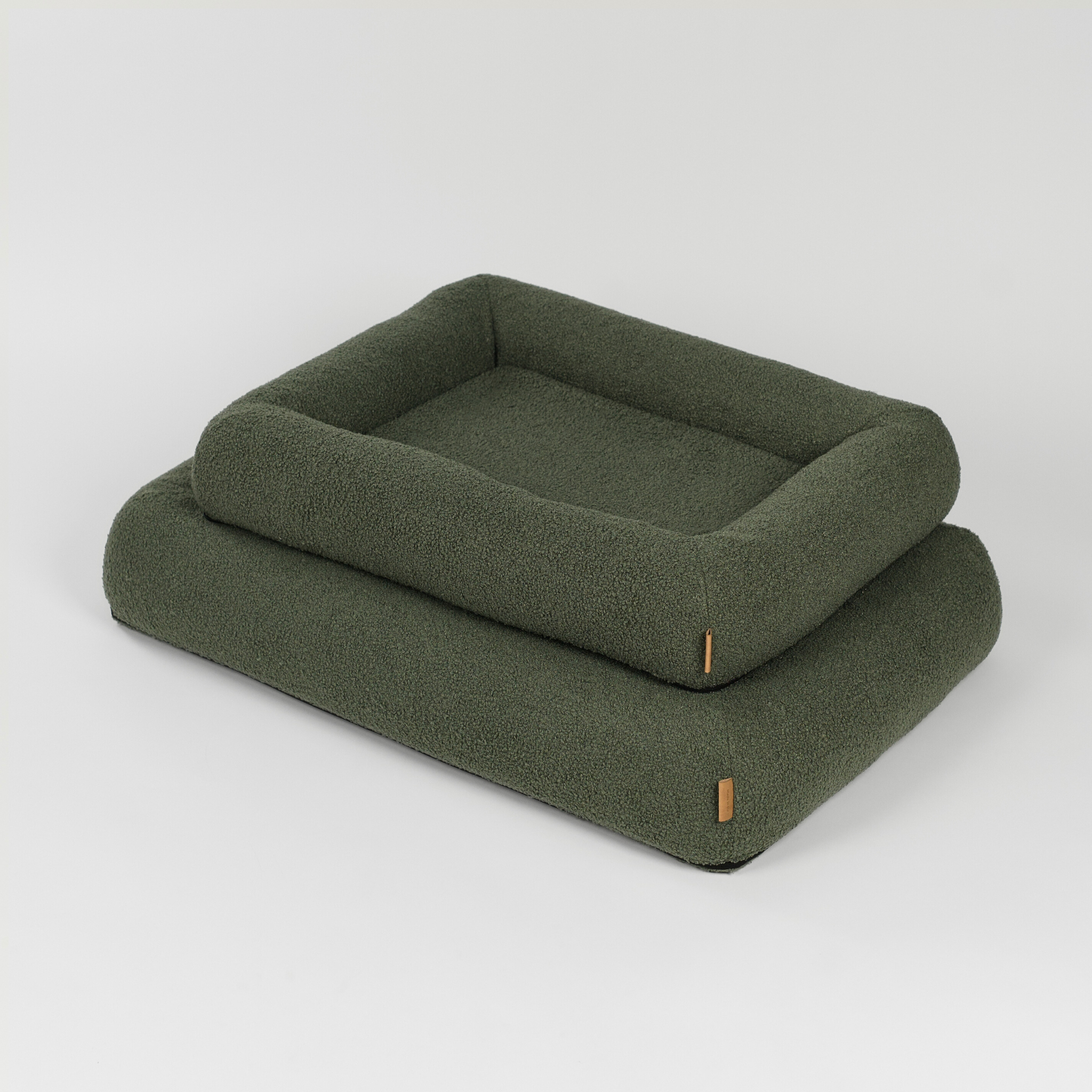 Karla Orthopedic Dog Bed | Moss Bouclé