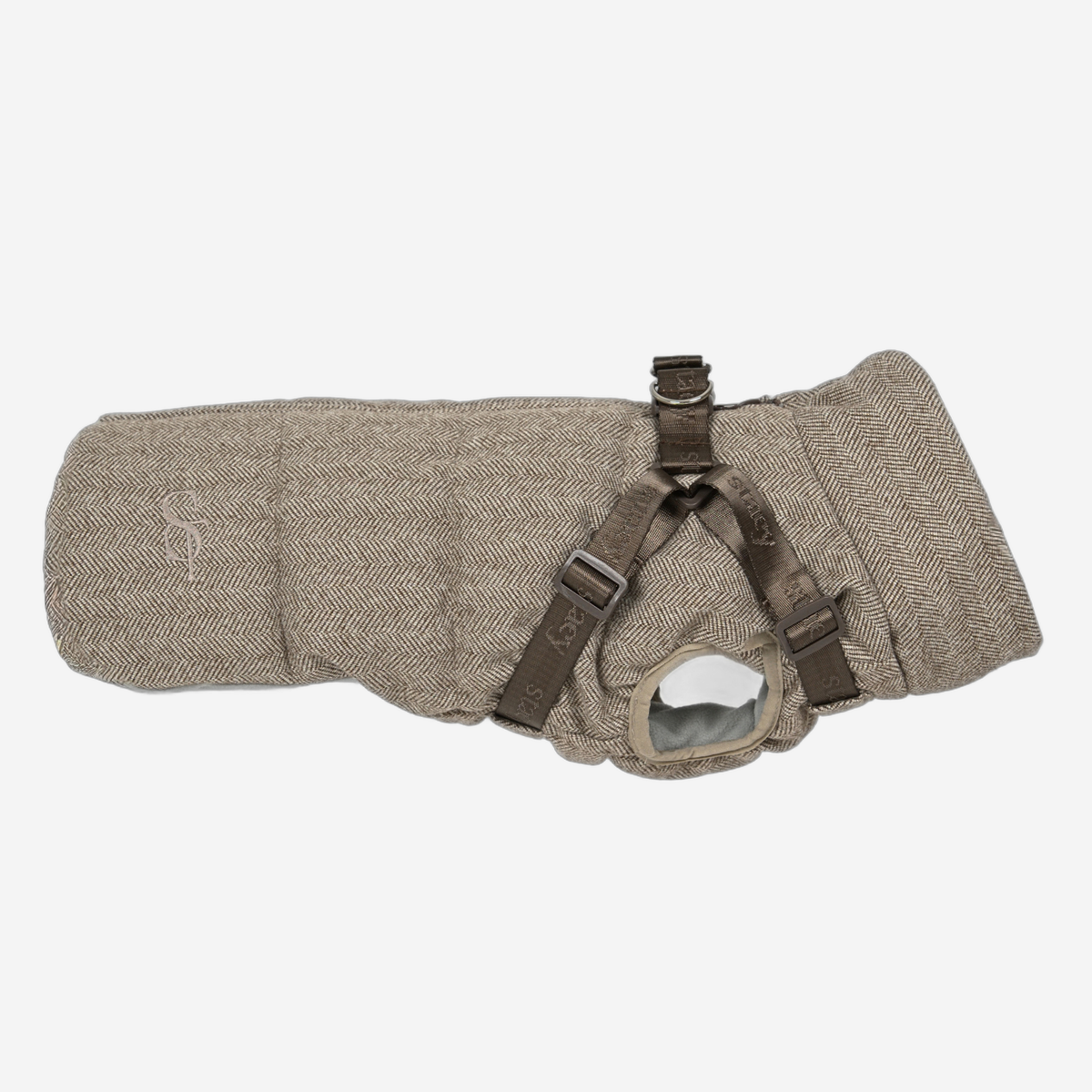 Vera Hondenjas met Geïntegreerd Tuigje | Herringbone Mocca