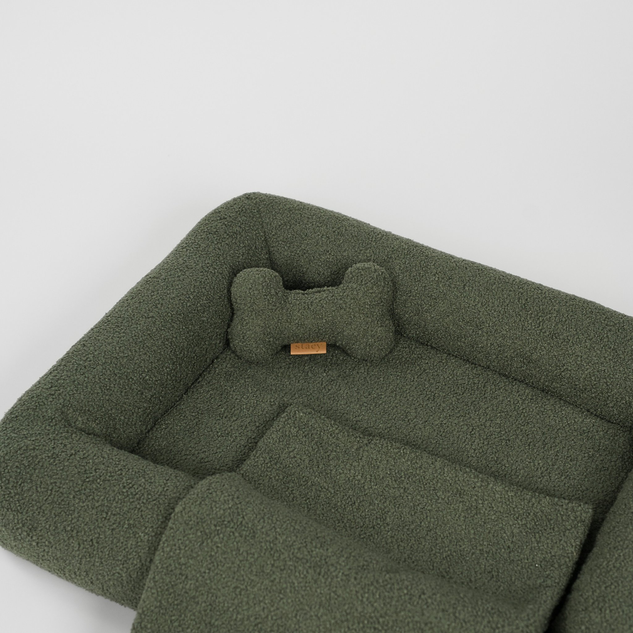 Karla Orthopedic Dog Bed | Moss Bouclé