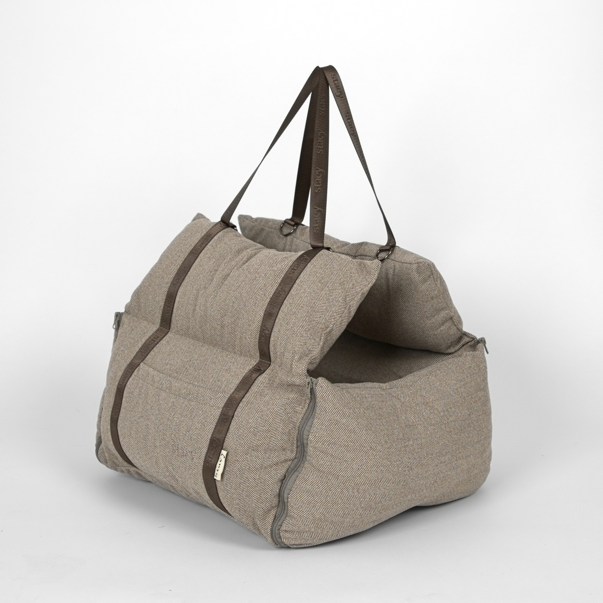 Thea 3-in-1 Autostoel voor Honden | Herringbone Mocca