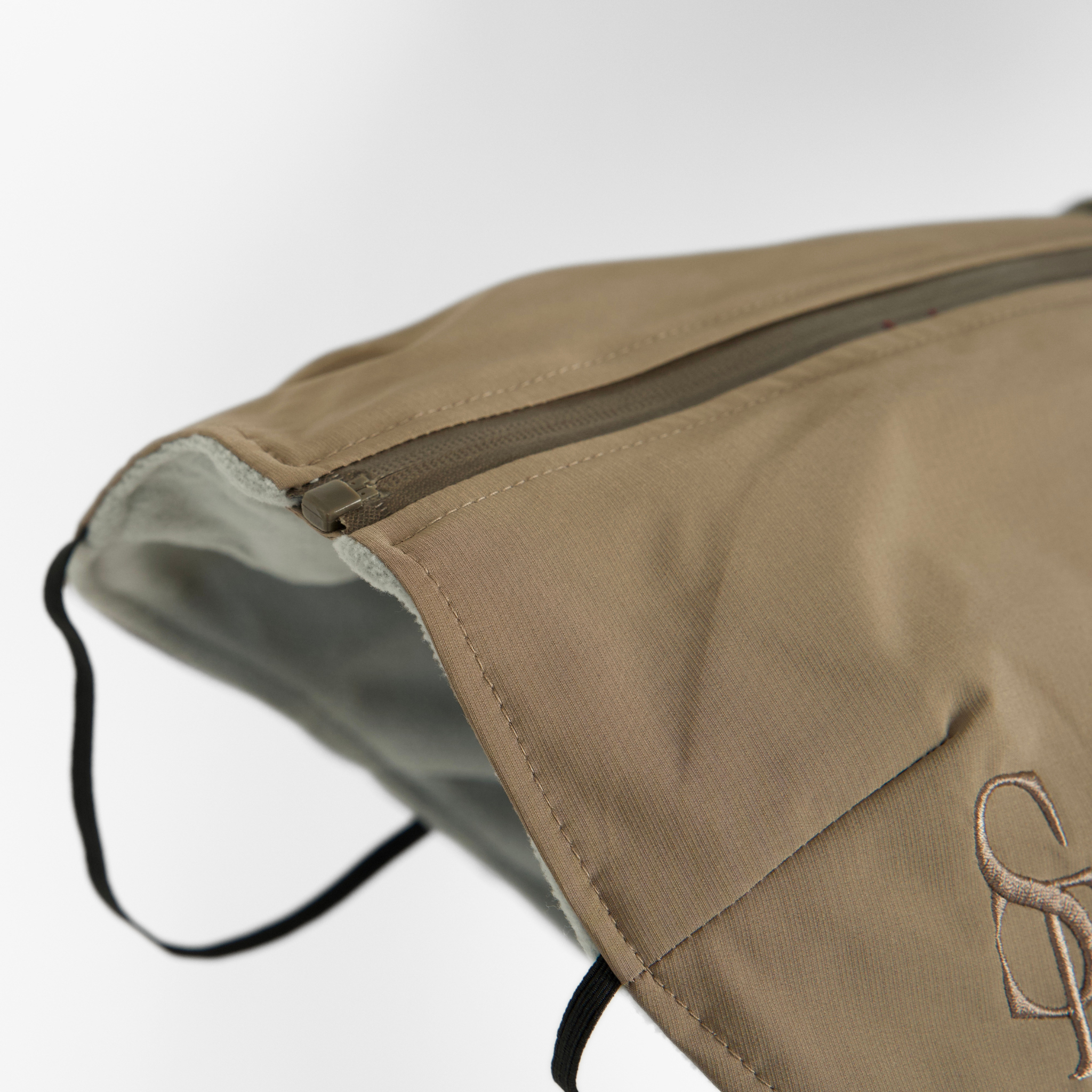 Norma hondenjas met geïntegreerd tuigje | Taupe