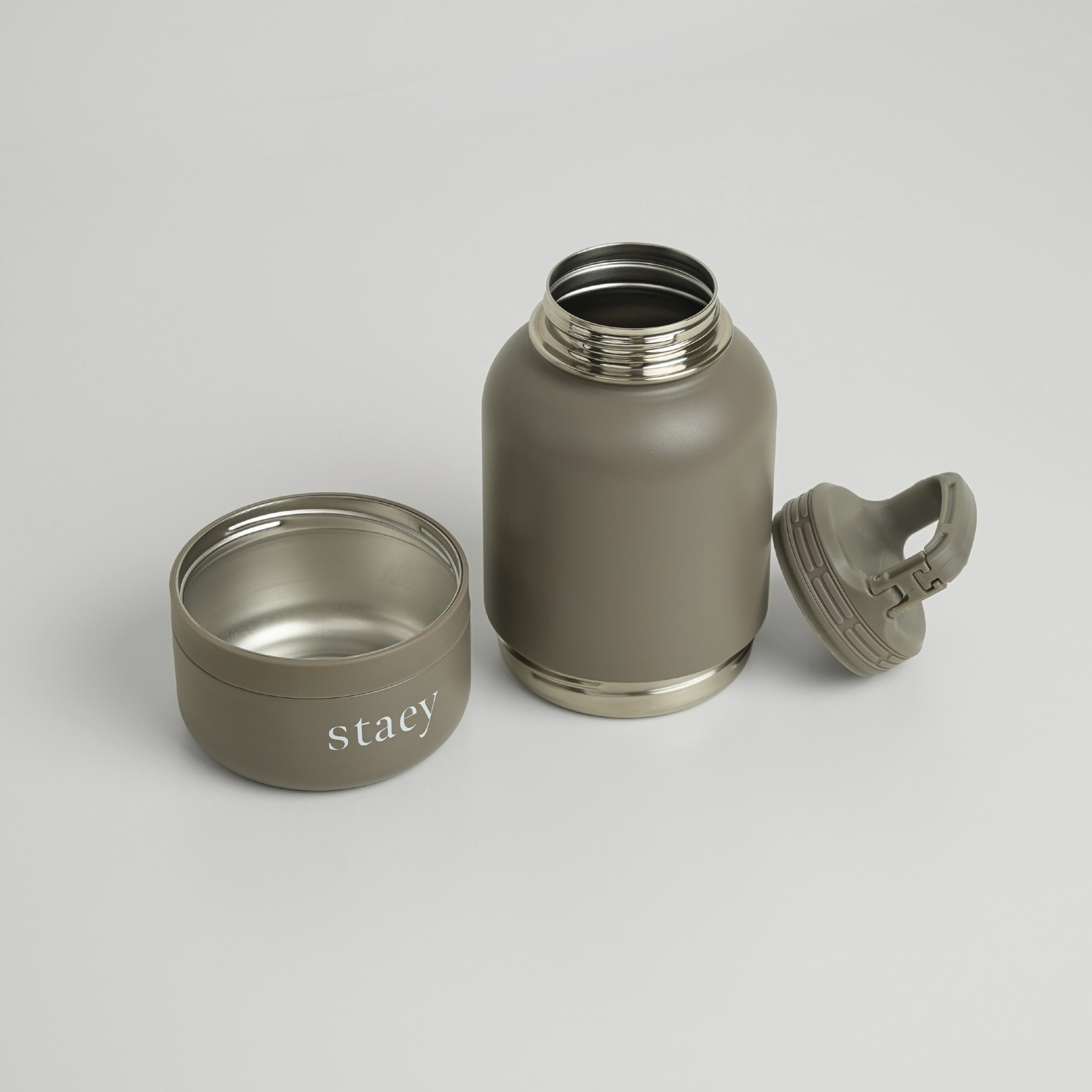 Noona 2-in-1 Fles w. Kom | Roestvrij staal